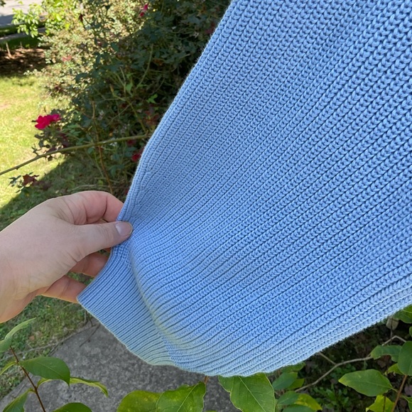 NWT Talbots Pretty Light Blue V-Neck Cardigan Long Sleeve Sweater - Picture 3 of 6